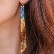Earrings--Ombre Tassels, Beaded, 5 Colors (Mayana)