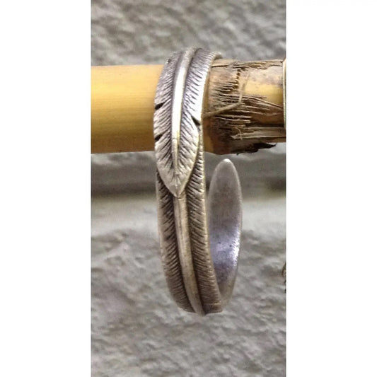 Bracelet--"Feather", SIlver-Plated Brass (Volare)