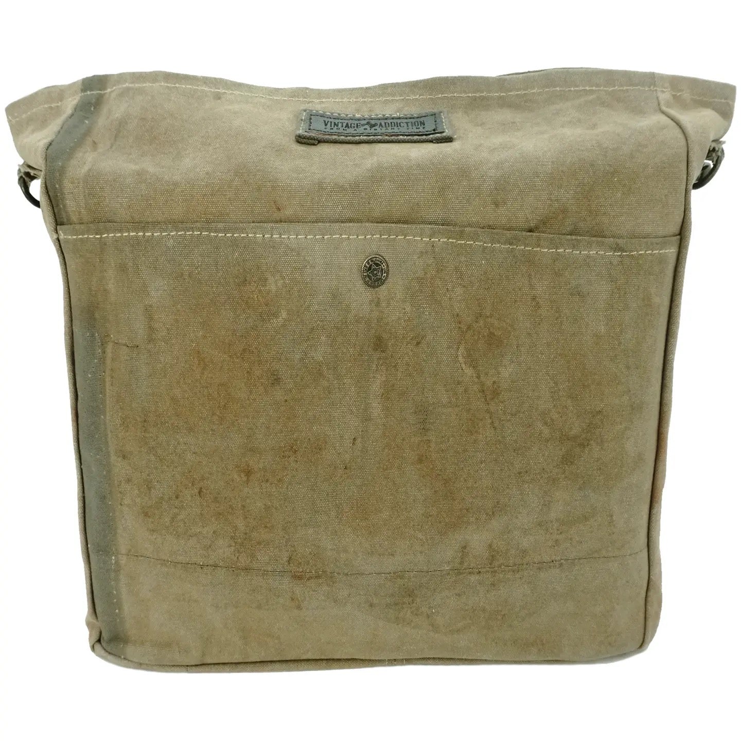 Bag--Crossbody, Recycled Military Tent--LARGE (Vintage Addiction)