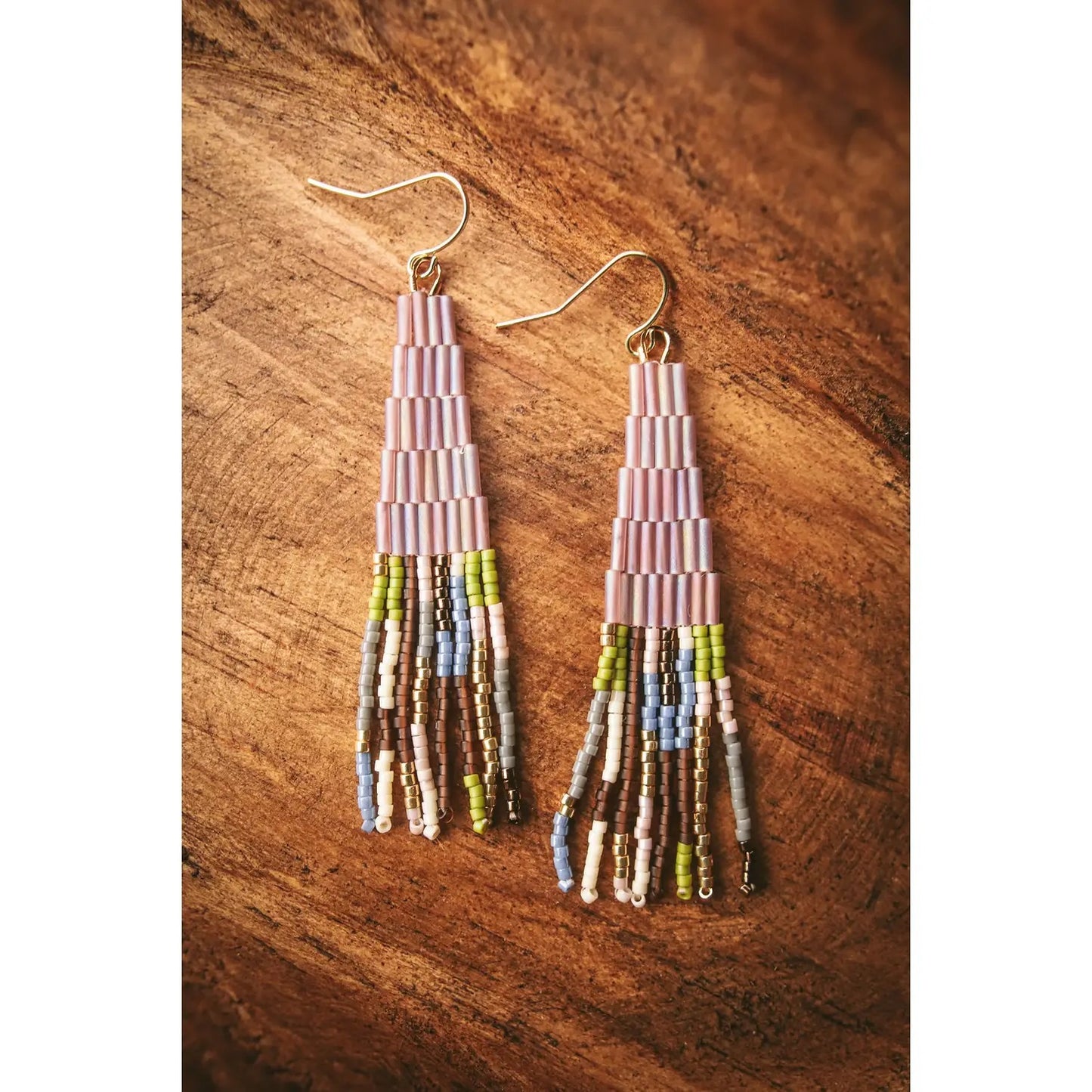 Earring--"Tubular", Beads, 4 Colors (Mayana)