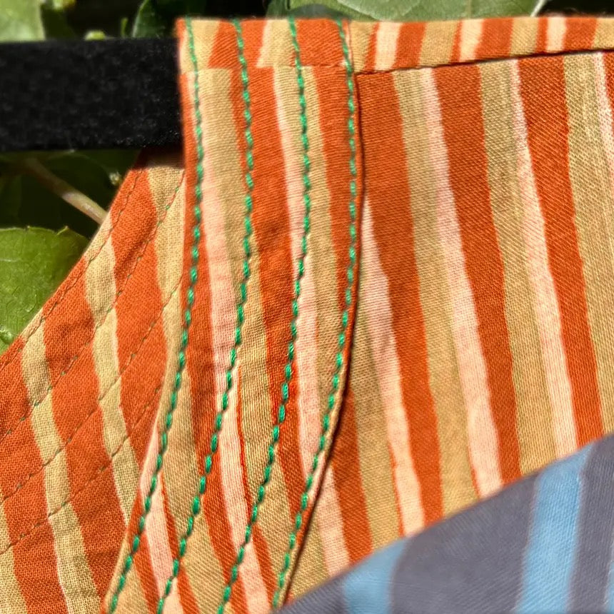 Top--"Paulina", Sleeveless, Stripes-Orange (Little Journeys Chicago)