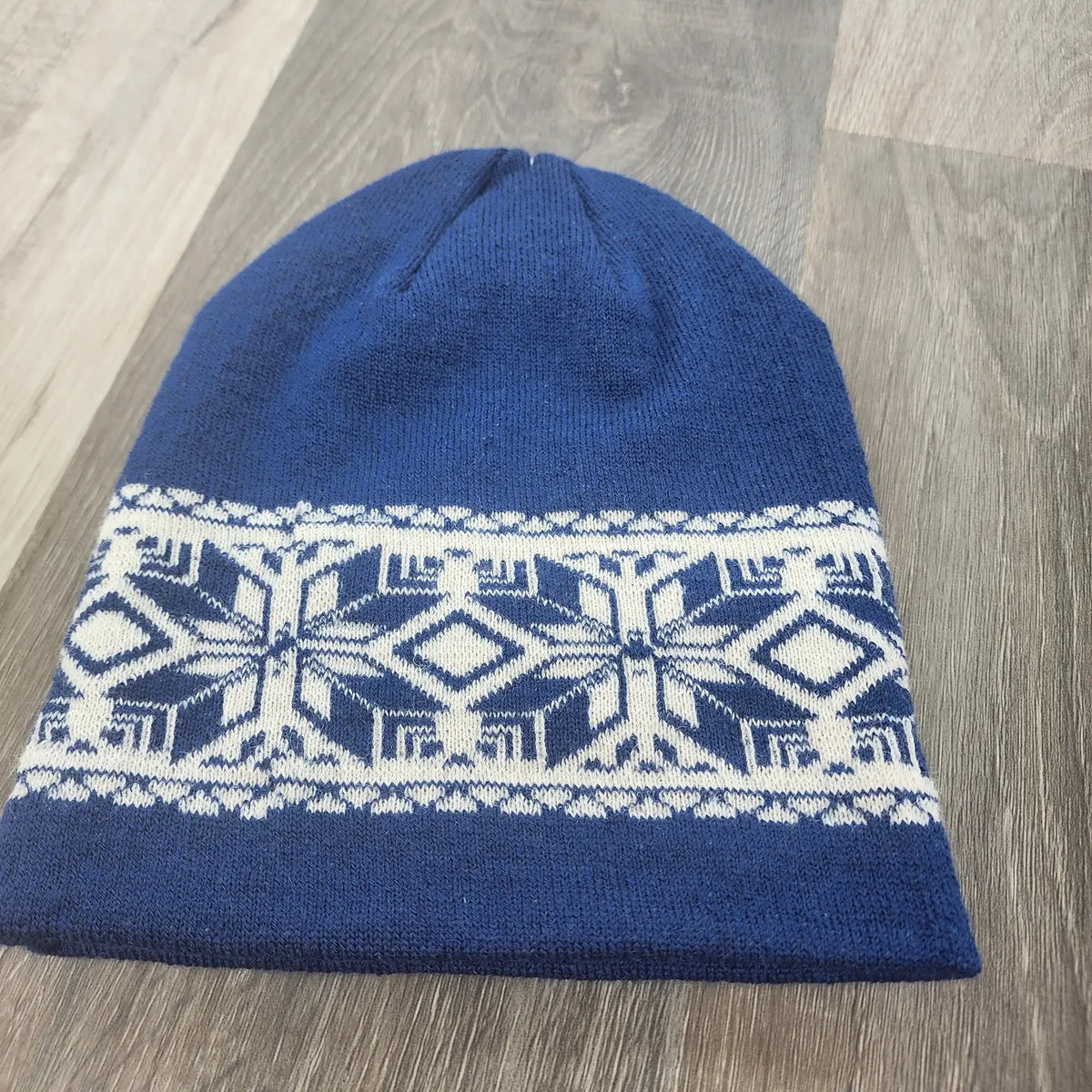 Hat--"Nordic Snowflake", Beanie, Alpaca--Evergreen, Royal Blue or Red (Suncrest Orchard Alpacas)