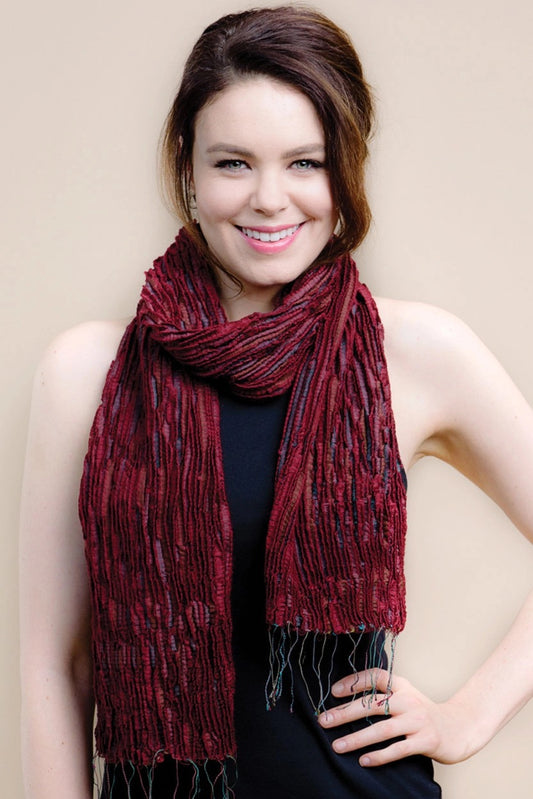 Scarf--"Revati", Wool-Silk, Many Colors (Sevya Handmade)