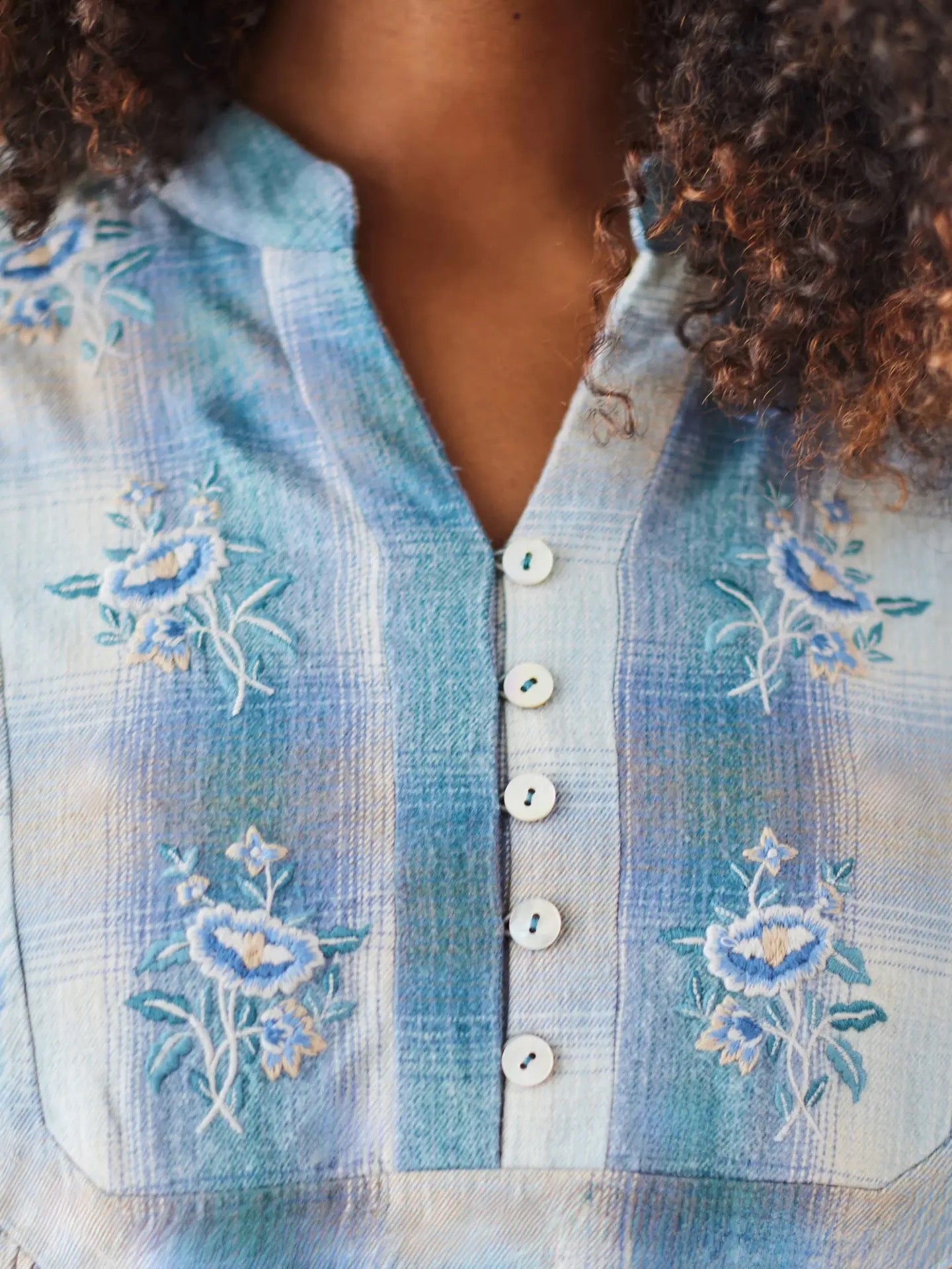Night gown--Flannel, Blue Plaid OR Plum Check (April Cornell)