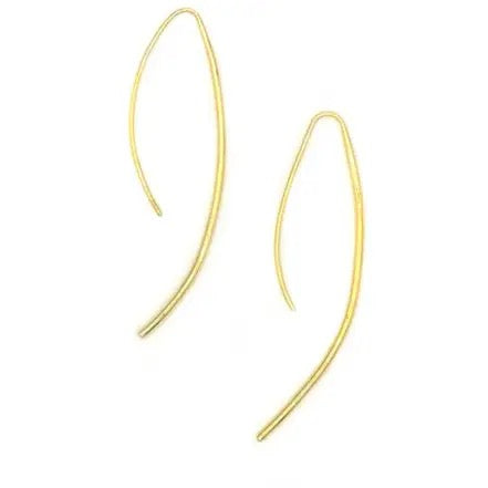 Earrings--"Elegant Curve", Brass OR Silver (Fair Anita)