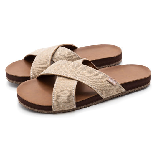 Sandals--Criss-Cross, Fabric (Feelgoodz)