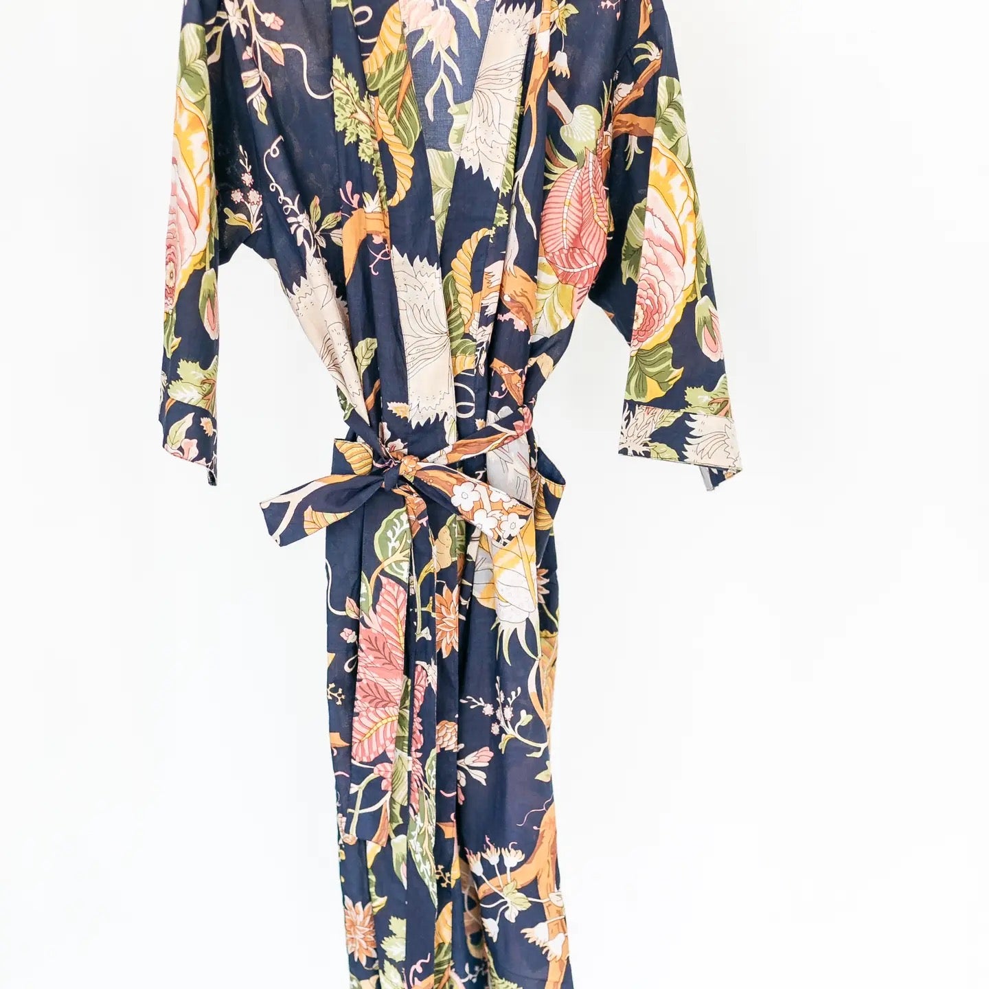 Robe--Cotton, Indian Print, Long OR Short, 4 Patterns (Rahab's Rope)
