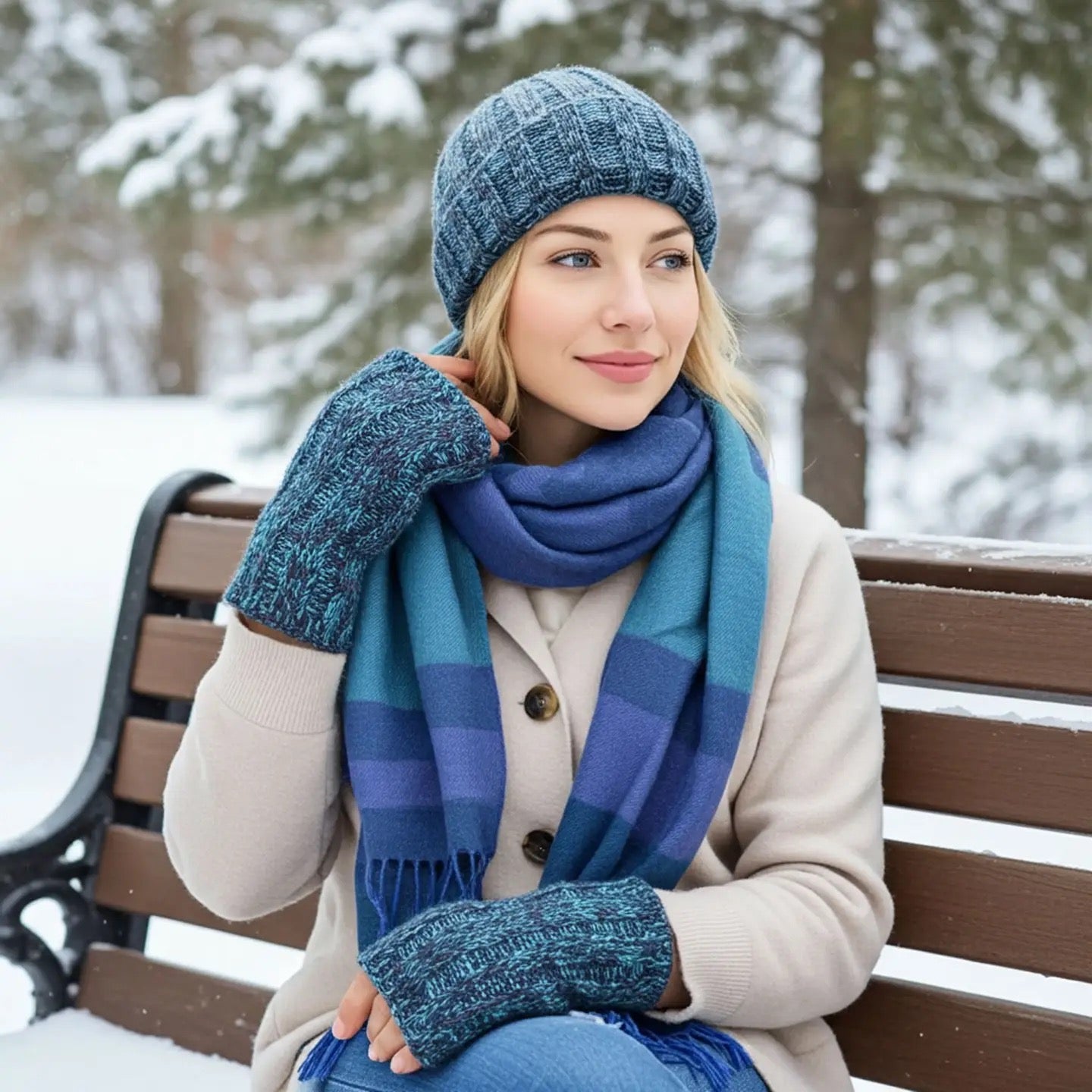 Scarf--Alpaca (Baby), ColorBlock, 2 Colorways (Shupaca Alpaca)