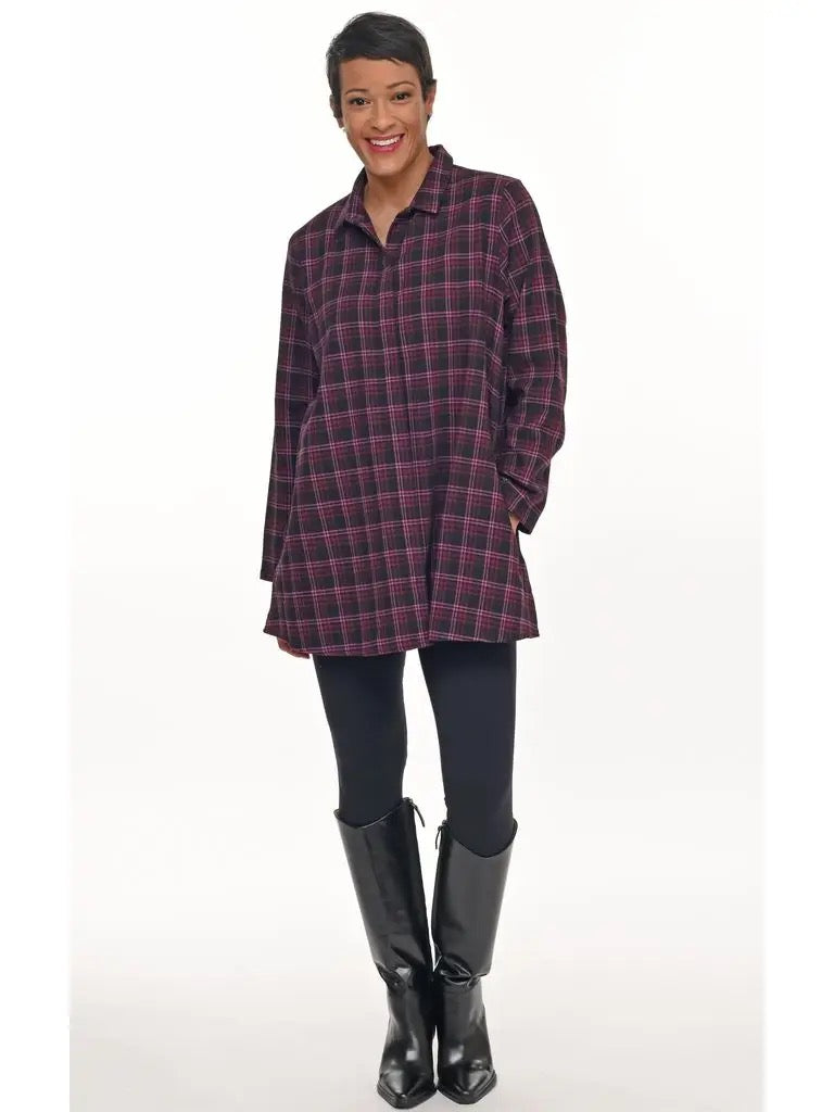 Shirt--"Logan", Flannel, 4 Patterns (Tulip)