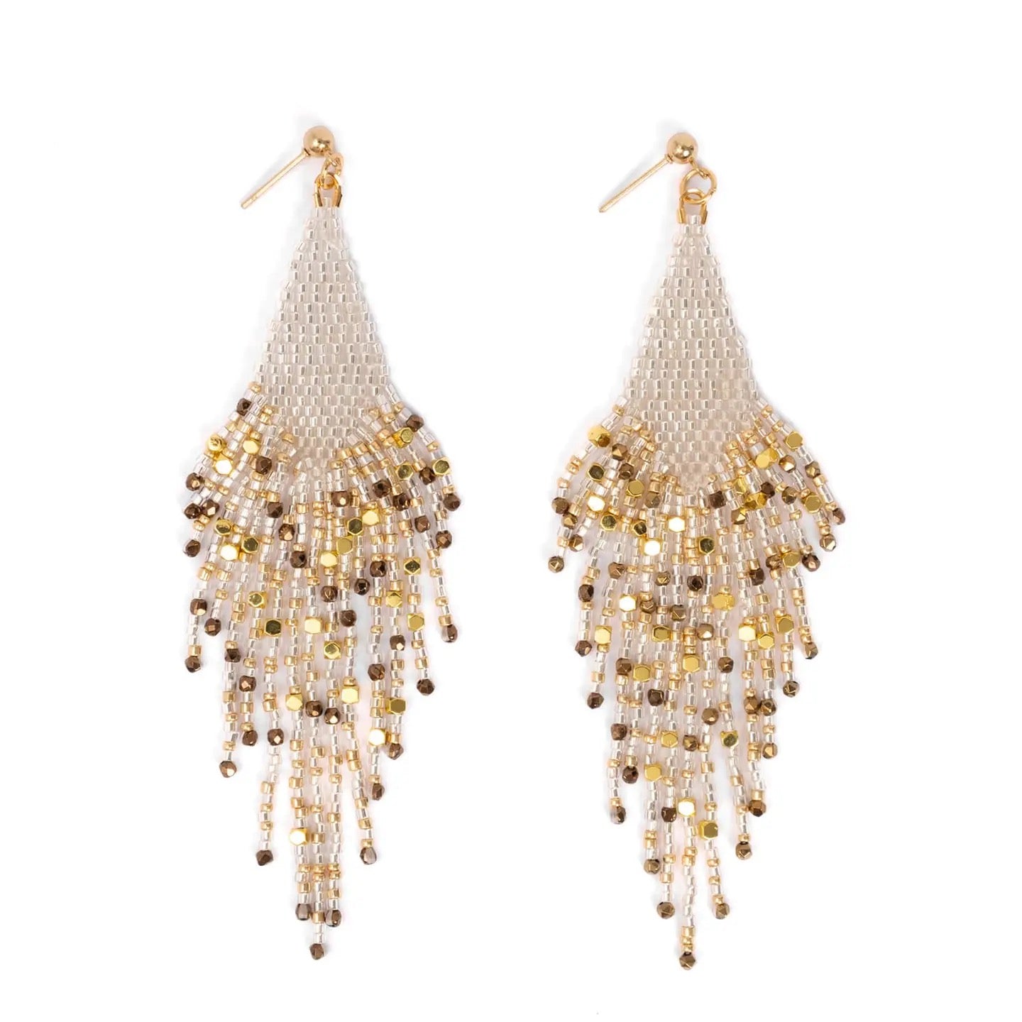 Earrings--"Starlight" Fringe, Posts,  (Mayana)