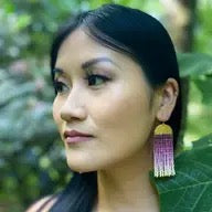 Earrings--Ombre Beaded Fringe (Mayana)