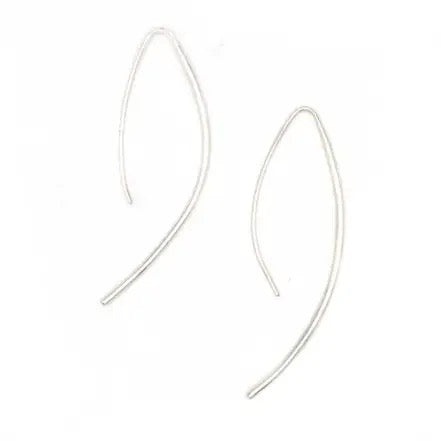 Earrings--"Elegant Curve", Brass OR Silver (Fair Anita)