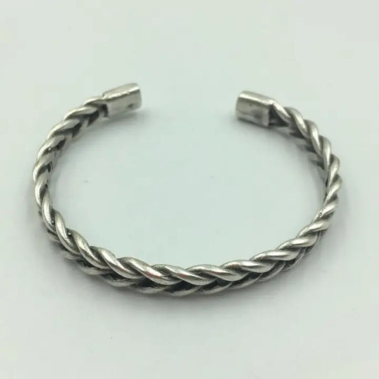 Bracelet--"Knotted Rope", SIlver-Plated Brass (Volare)
