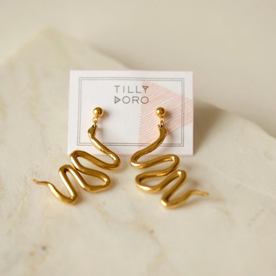 Earrings--Serpent, Dangle (Tilly Doro)
