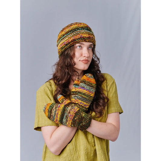 Mittens--Silk-Wool, Greens (WIndhorse Trading Co)