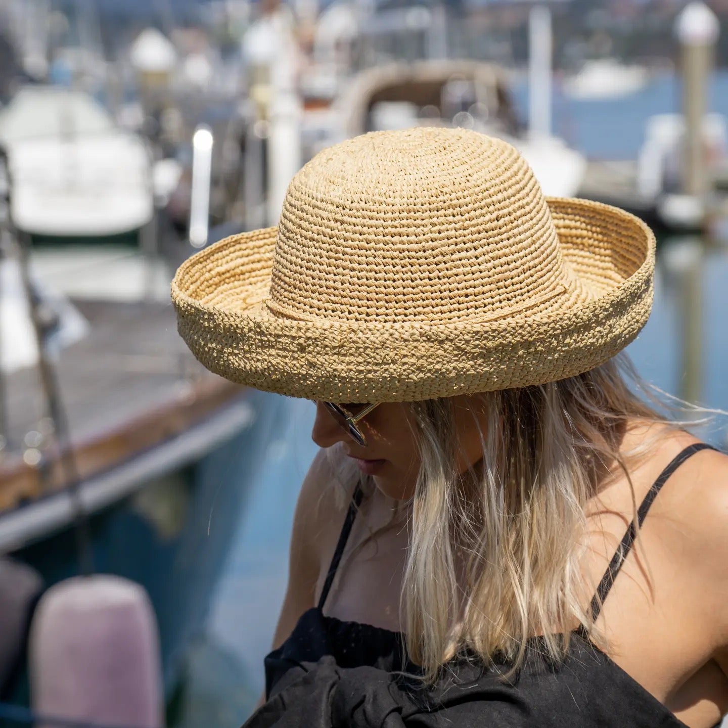 Hat--"Leor", Crochet-Raffia, 5 Colors (Shebobo)