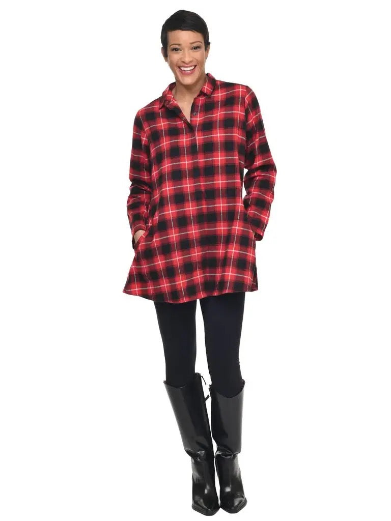 Shirt--"Logan", Flannel, 4 Patterns (Tulip)