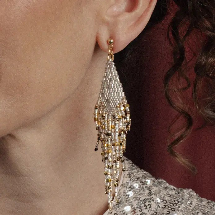 Earrings--"Starlight" Fringe, Posts,  (Mayana)