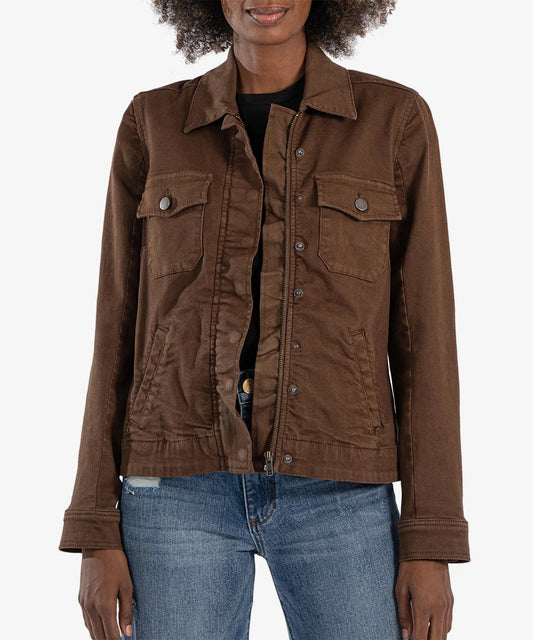 Jacket--"Amanda", Denim, Chocolate (Kut from the Kloth)