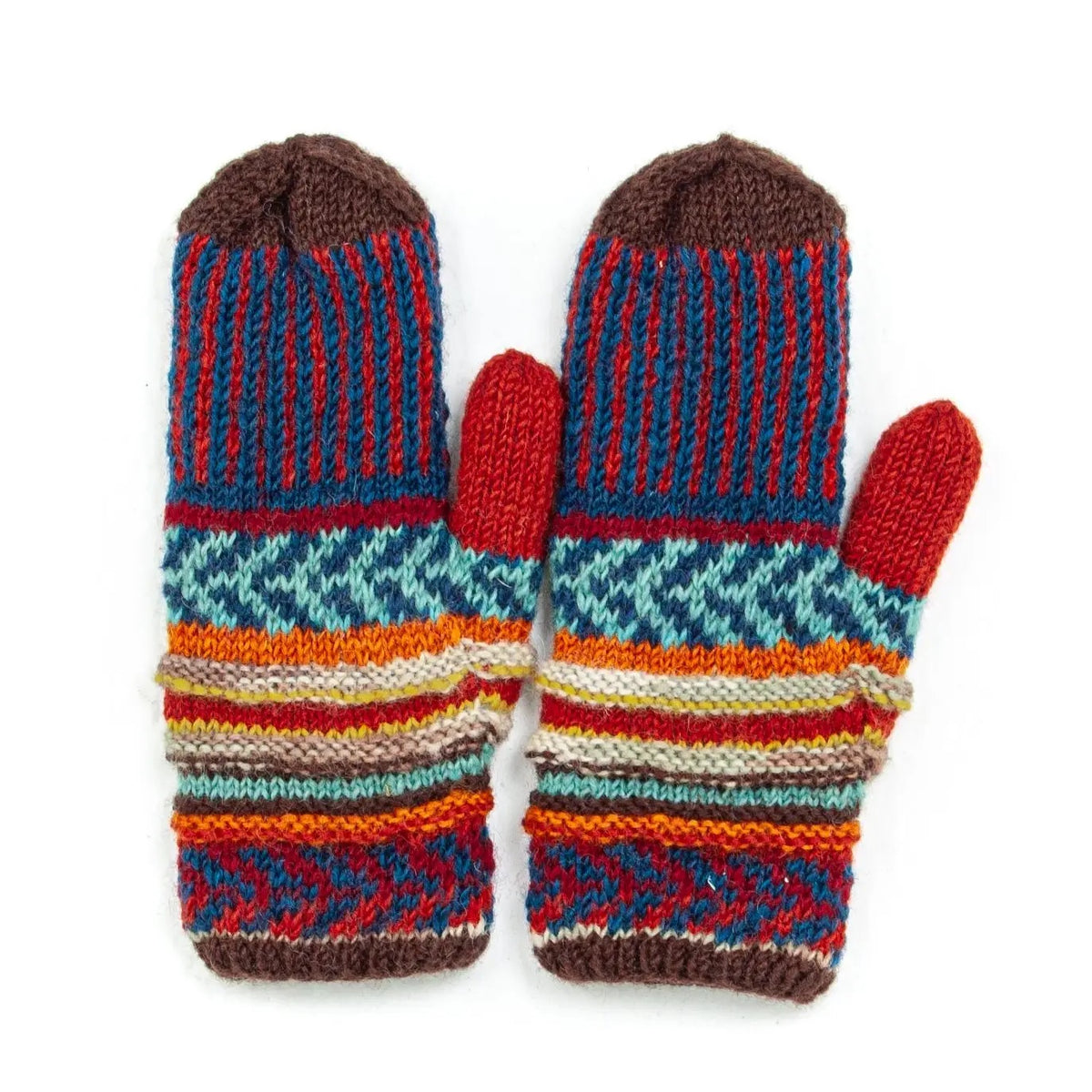 Mittens--"Nina"--Fair Isle, Embroidered, 4 Colors (Lost Horizons Knitwear)