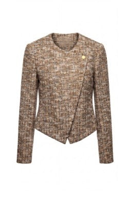 Jacket--Moto, Cross-Zip, Gold-Multi (Liverpool LA)