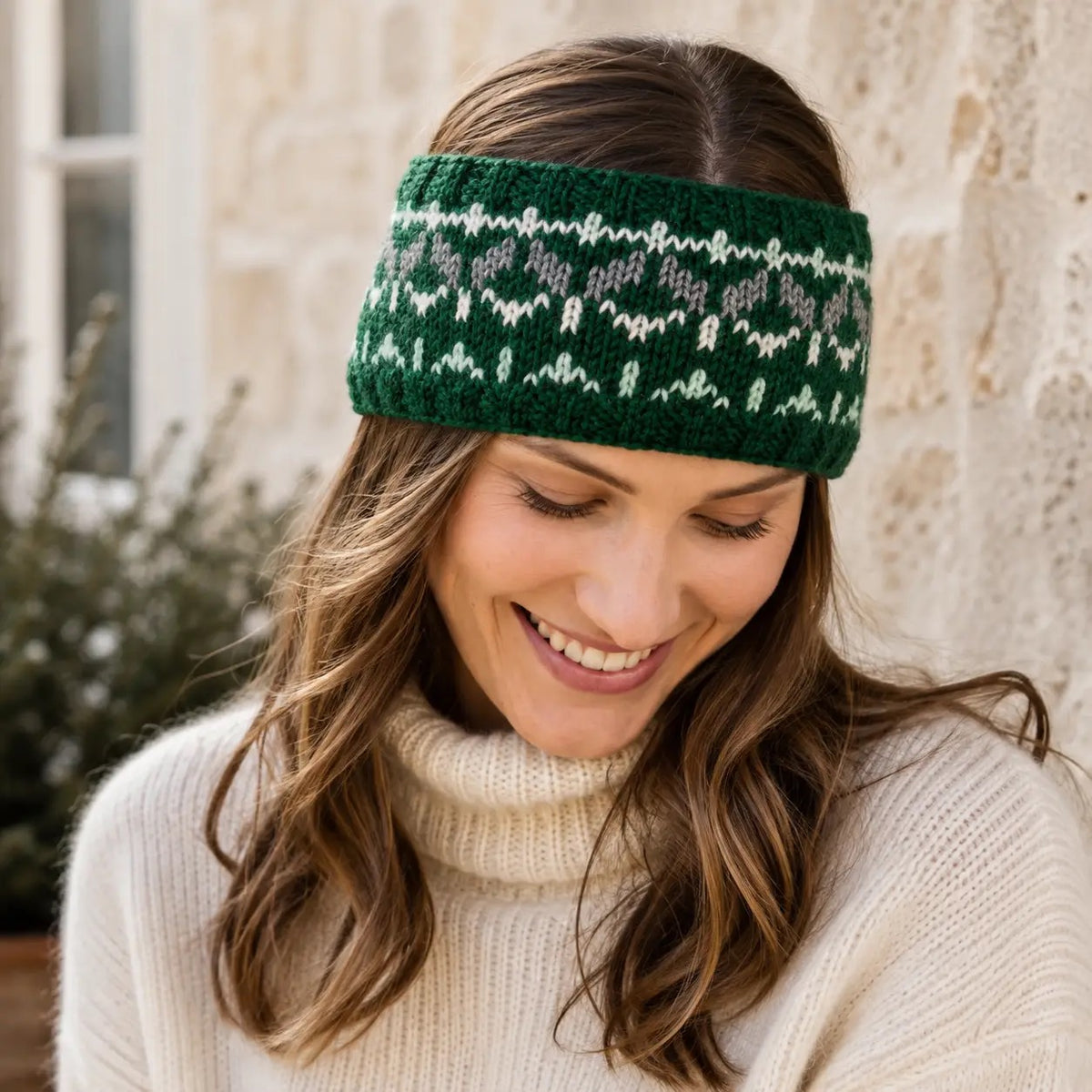 Headband--"Freya", Wool--Evergreen (By Many Hands)