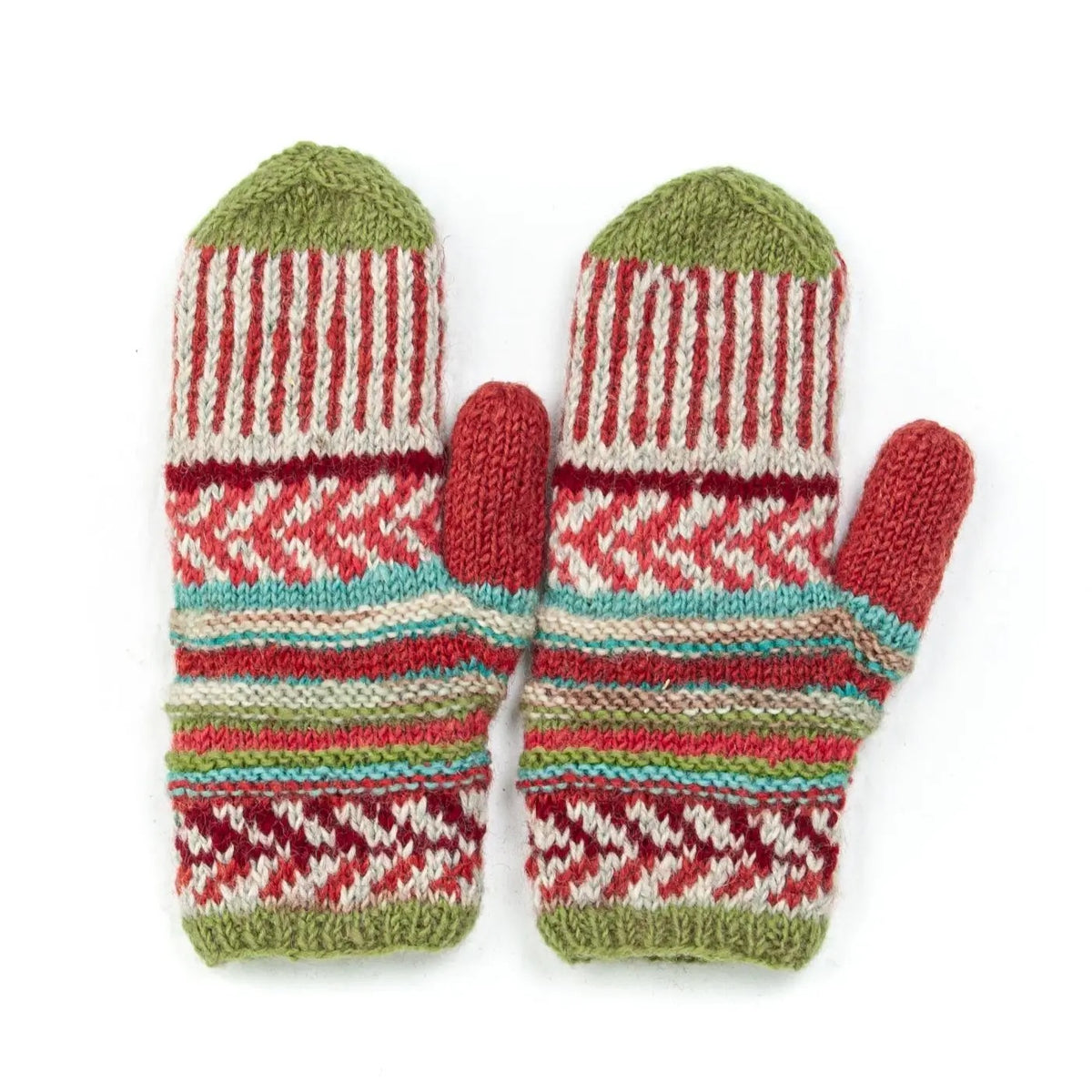 Mittens--"Nina"--Fair Isle, Embroidered, 4 Colors (Lost Horizons Knitwear)