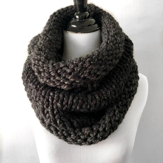 Scarf--Cowl, "Neck Warmer", Wool-Blend, Chunky Knit, Many Colors (NickiChicki)