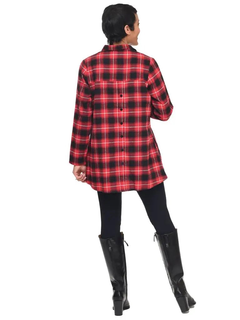 Shirt--"Logan", Flannel, 4 Patterns (Tulip)