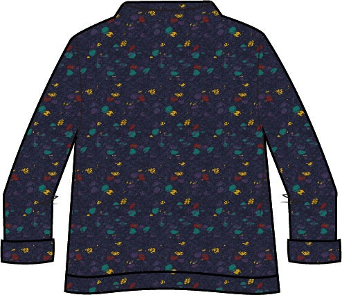 Sweater--"Confetti", Funnel Neck, Navy OR Juniper (Habitat)