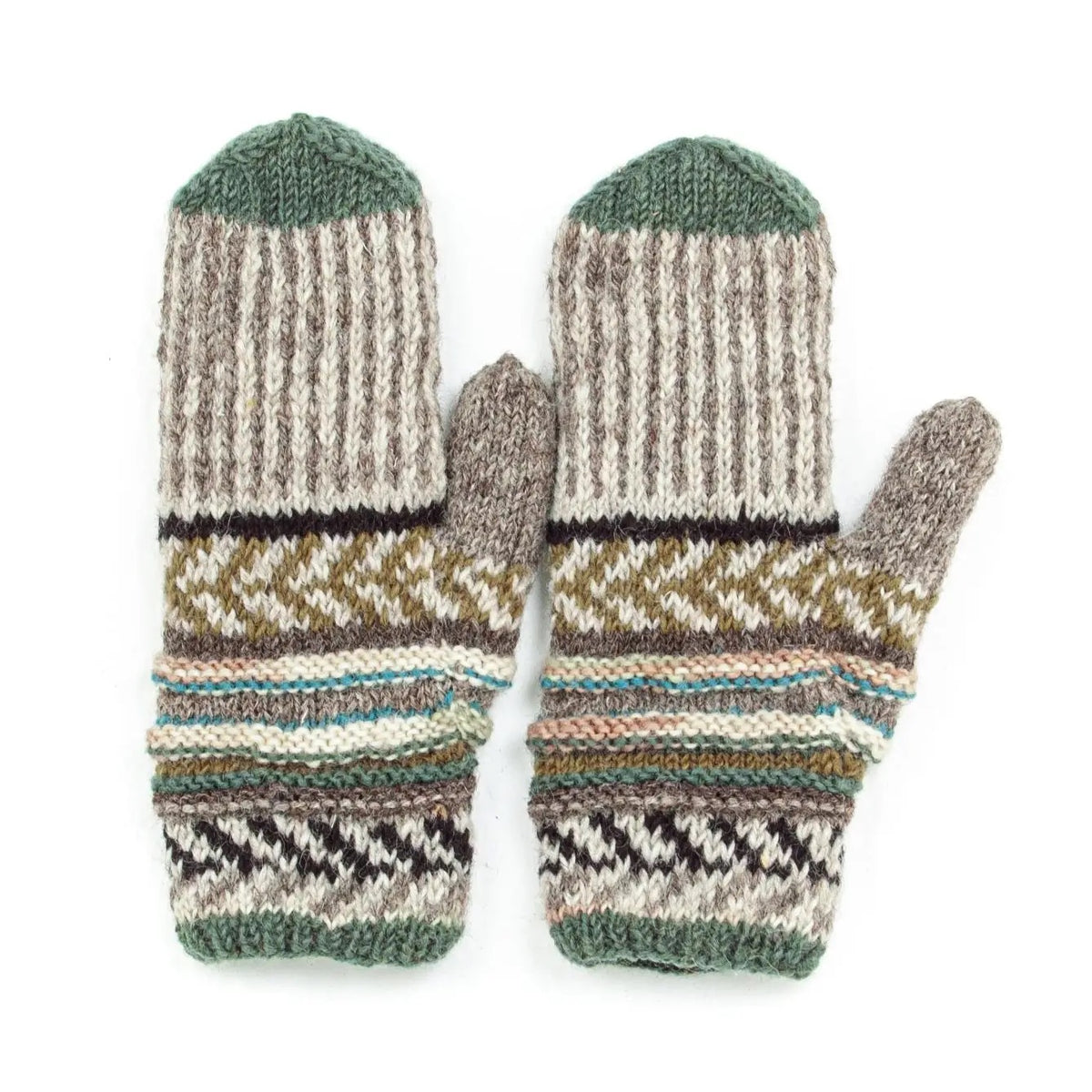 Mittens--"Nina"--Fair Isle, Embroidered, 4 Colors (Lost Horizons Knitwear)