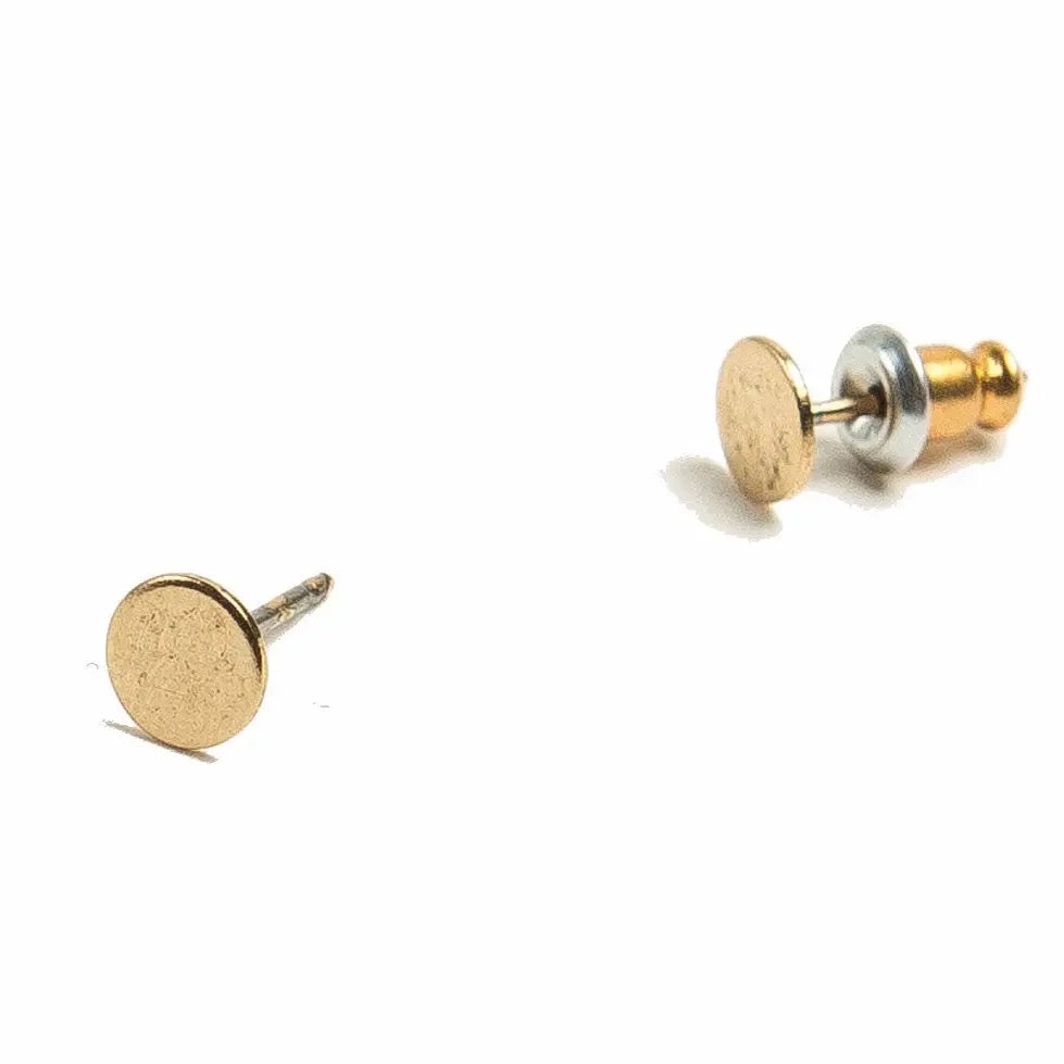Earrings--"Mini Discs", Gold-Plated, Studs (Tilly Doro)