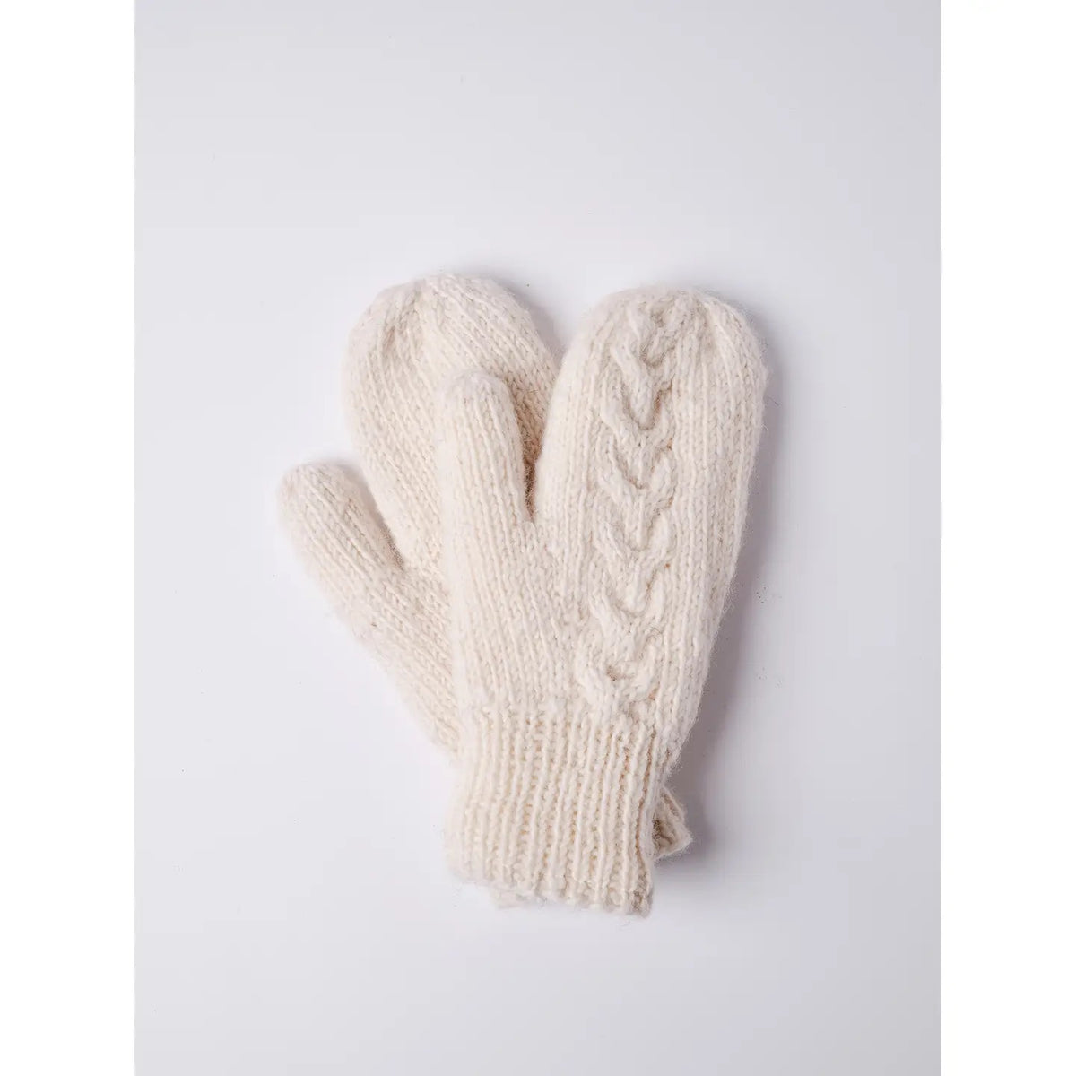 Mittens--Wool, Cable, Solid-- 4 Colors (WIndhorse Trading Co)