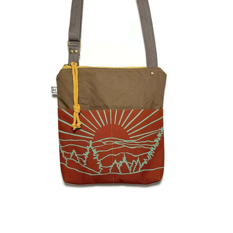 Bag--"WeekDayer--VISTA", Cross body, Waxed Canvas, 5 Colors (Rachel Elise Studio)