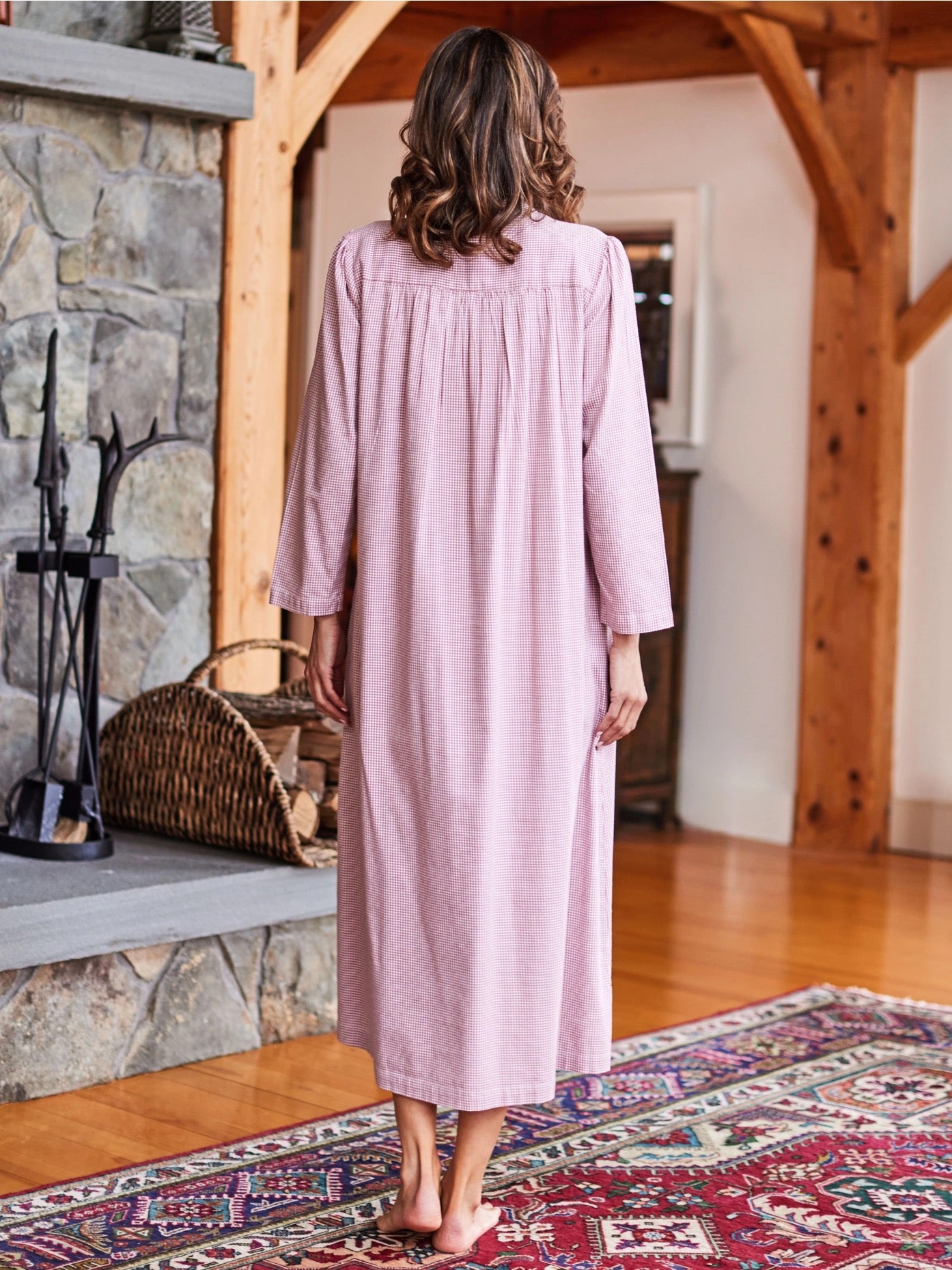 Night gown--Flannel, Blue Plaid OR Plum Check (April Cornell)