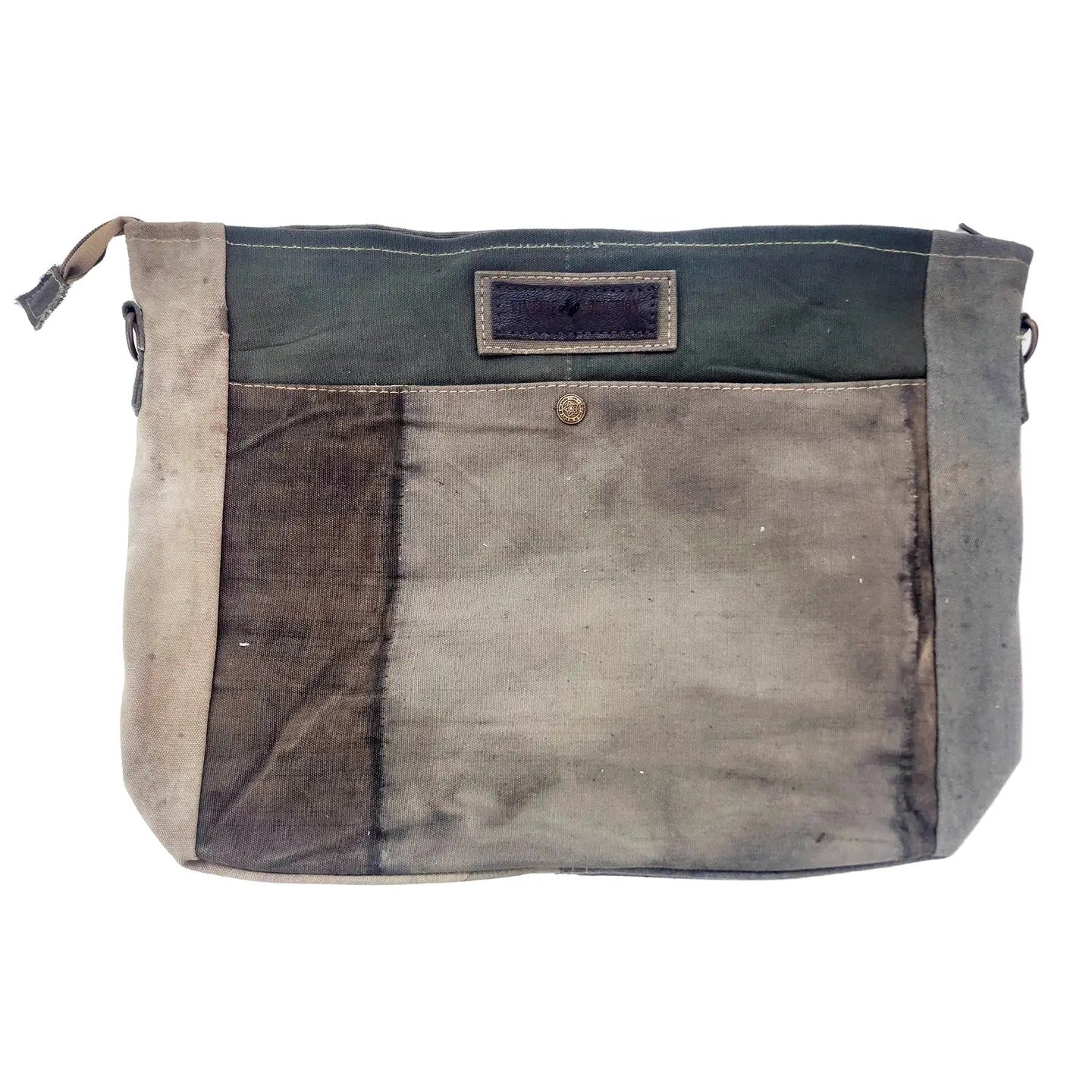 Bag--Crossbody, Recycled Military Tent--LARGE (Vintage Addiction)