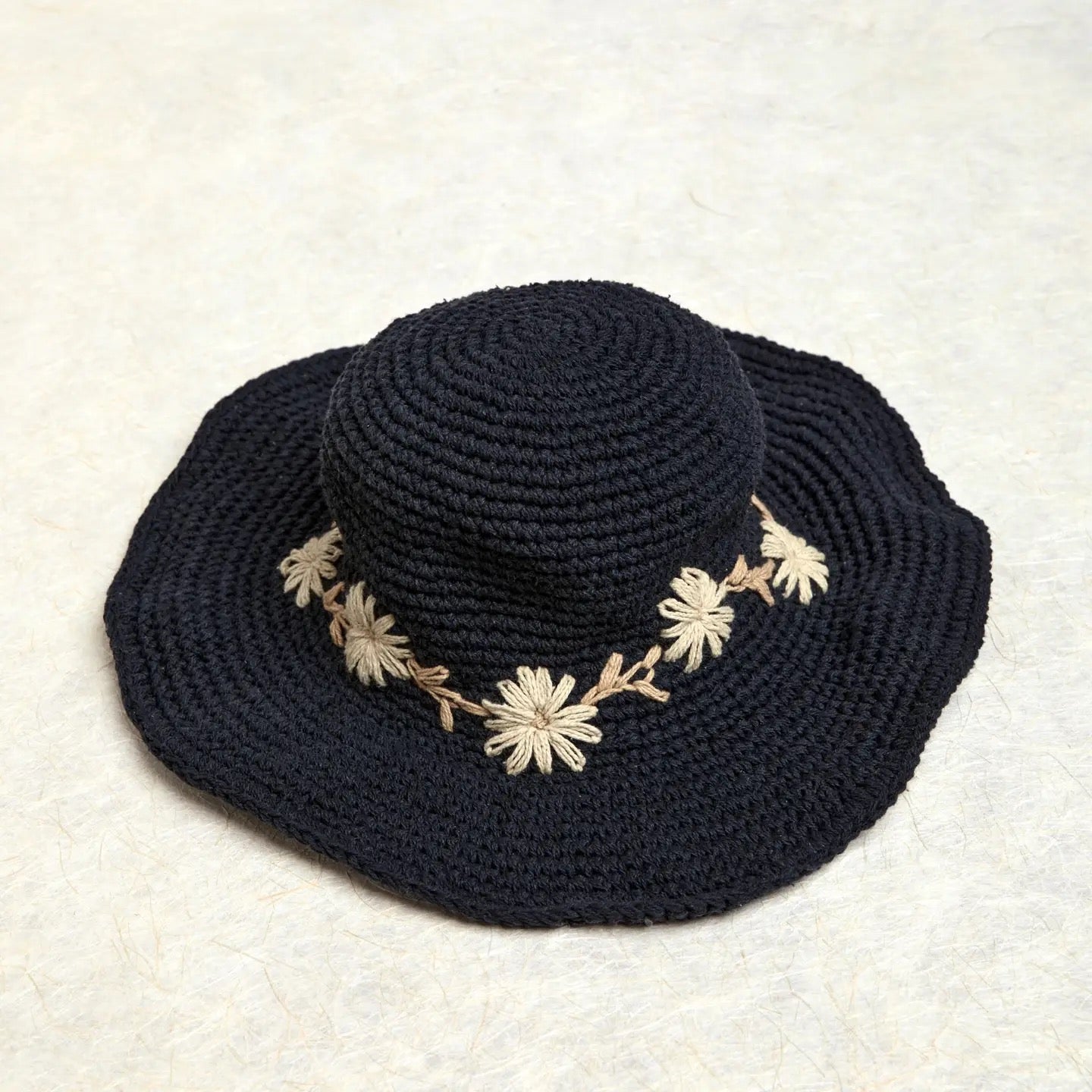 Hat--Fleur", Crocheted-Cotton, 5 Colors (By Many Hands)