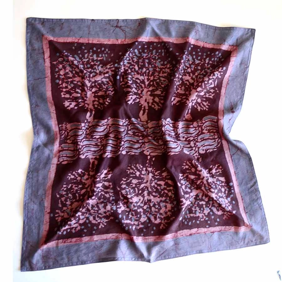 Bandana--Batik Print, Cotton AND/OR Silk, Many Colors/Patterns (Ichcha)
