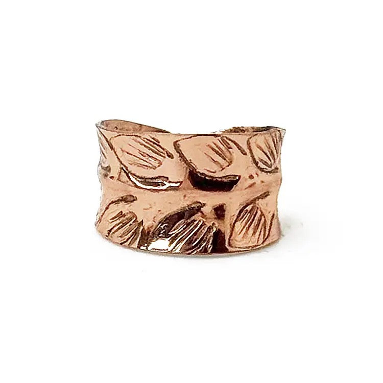 Ring--"Patina" Copper OR Silver-Plated Brass, MANY Colors/Patterns (Anju)