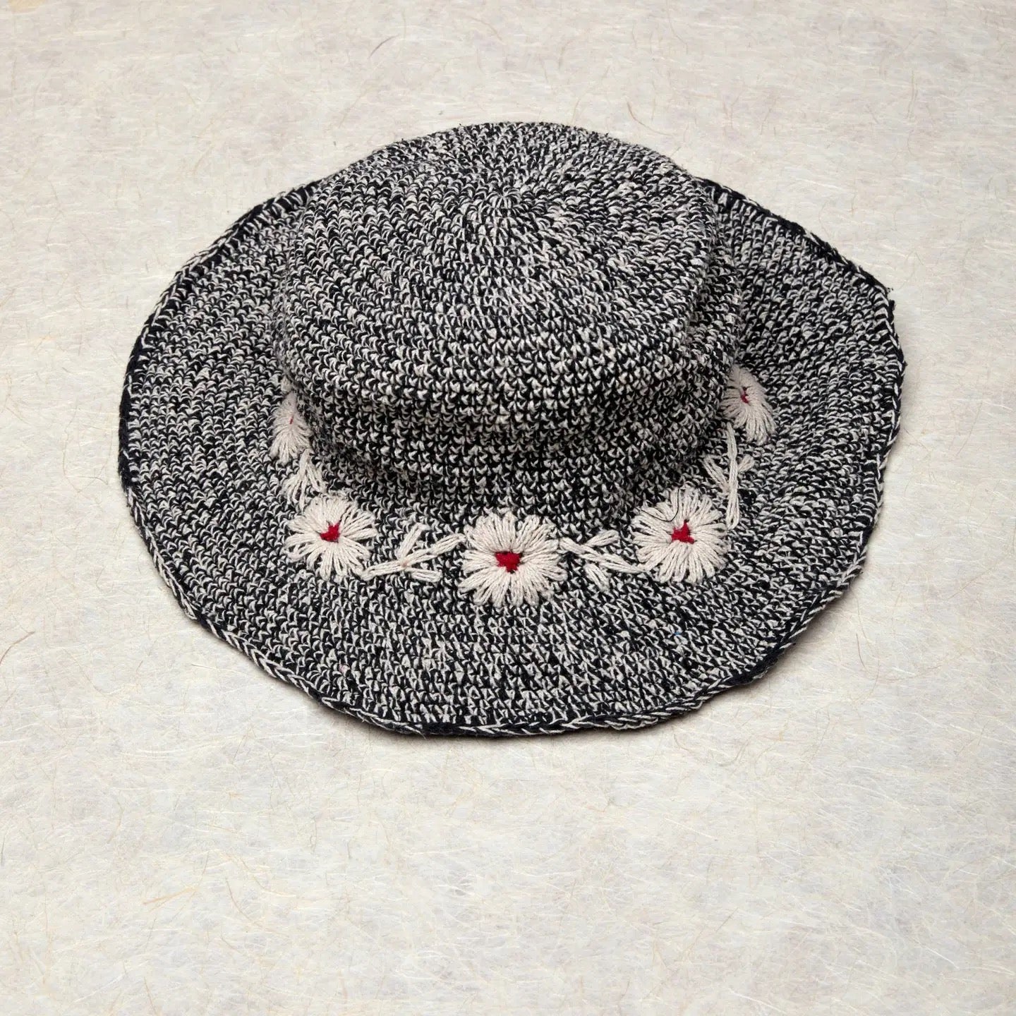 Hat--Fleur", Crocheted-Cotton, 5 Colors (By Many Hands)