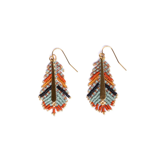 Earrings--"Feathers", Hooks, 4 Colors (Mayana)