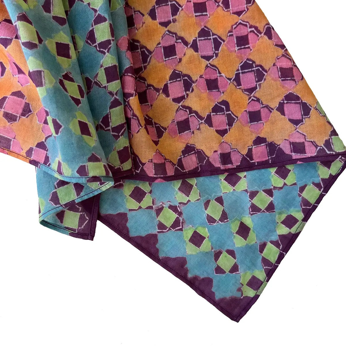 Scarf--Block Print, Cotton, Many Patterns (TO BE Chicago)