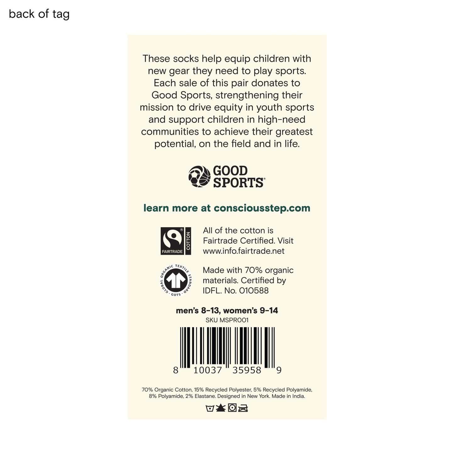 Socks--"Support Youth Sports", 2 Patterns (Conscious Steps)