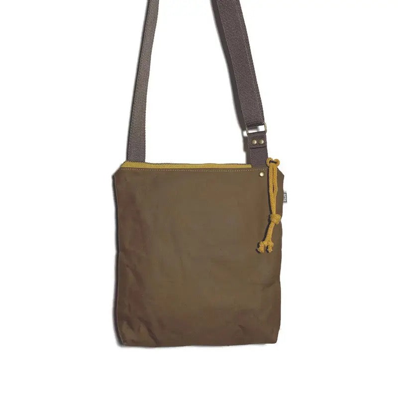 Bag--"WeekDayer", Solstice Series, Cross body, Screen-painted Waxed Canvas, Various (Rachel Elise Studio)