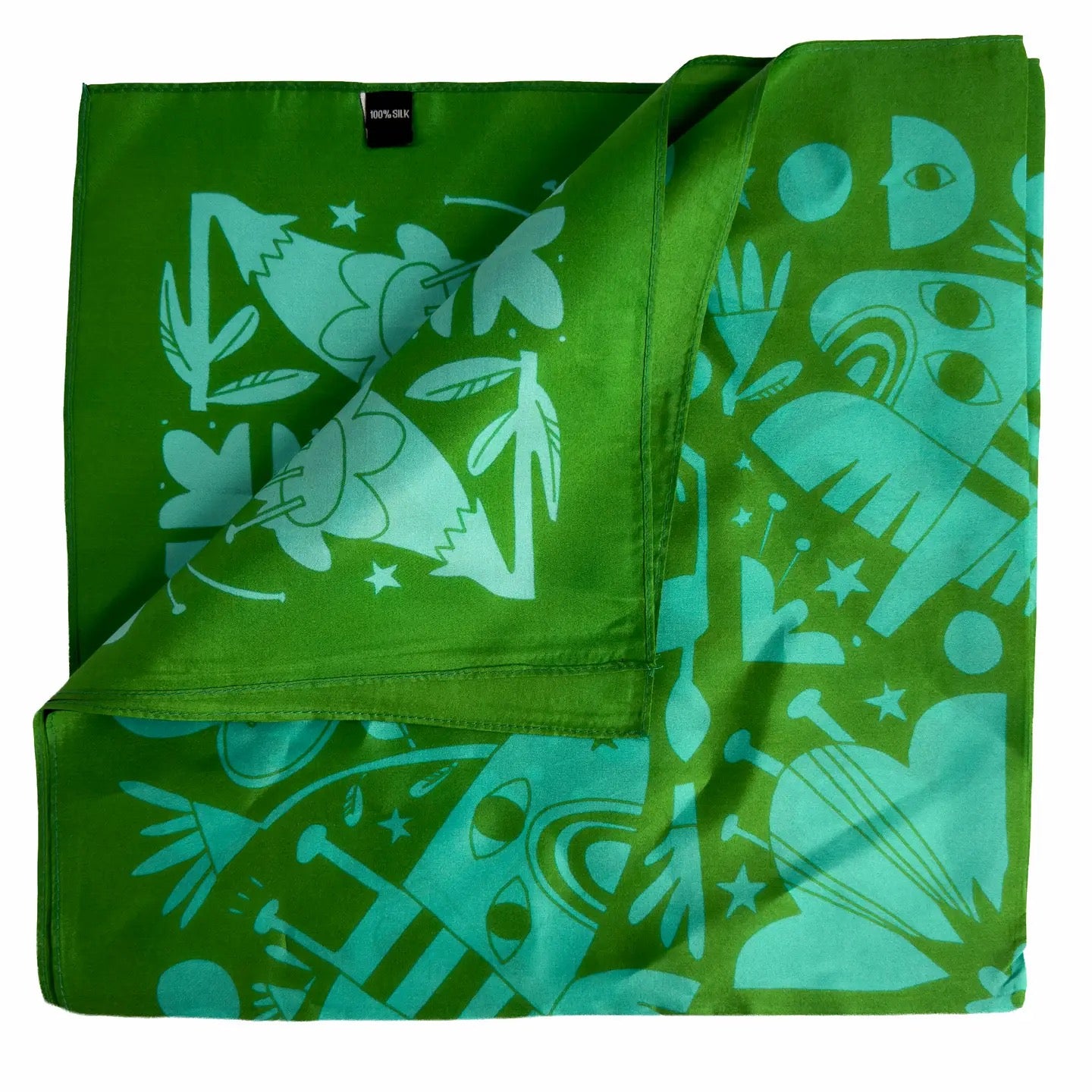 Scarf--Square, Silk, 7 Patterns (Voyager Silk Scarves)