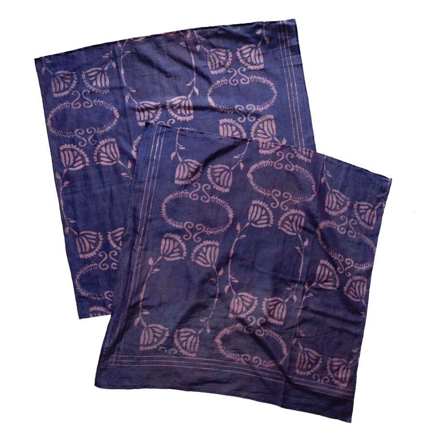 Bandana--Batik Print, Cotton AND/OR Silk, Many Colors/Patterns (Ichcha)
