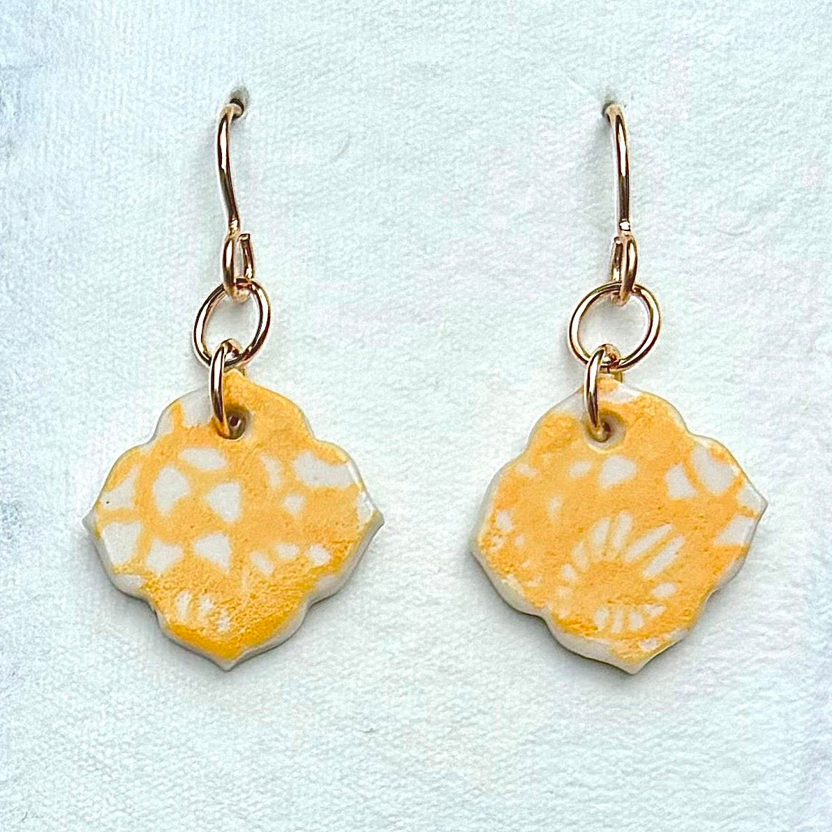 Earrings--Porcelain, Dangle--SHORT, Many colors (Red Chair Studio)