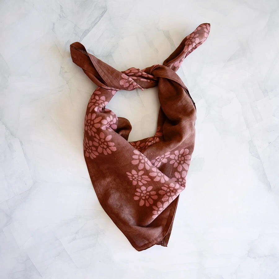 Bandana--Batik Print, Cotton AND/OR Silk, Many Colors/Patterns (Ichcha)