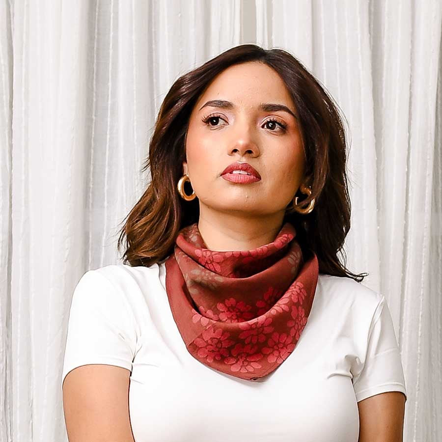 Bandana--Batik Print, Cotton AND/OR Silk, Many Colors/Patterns (Ichcha)