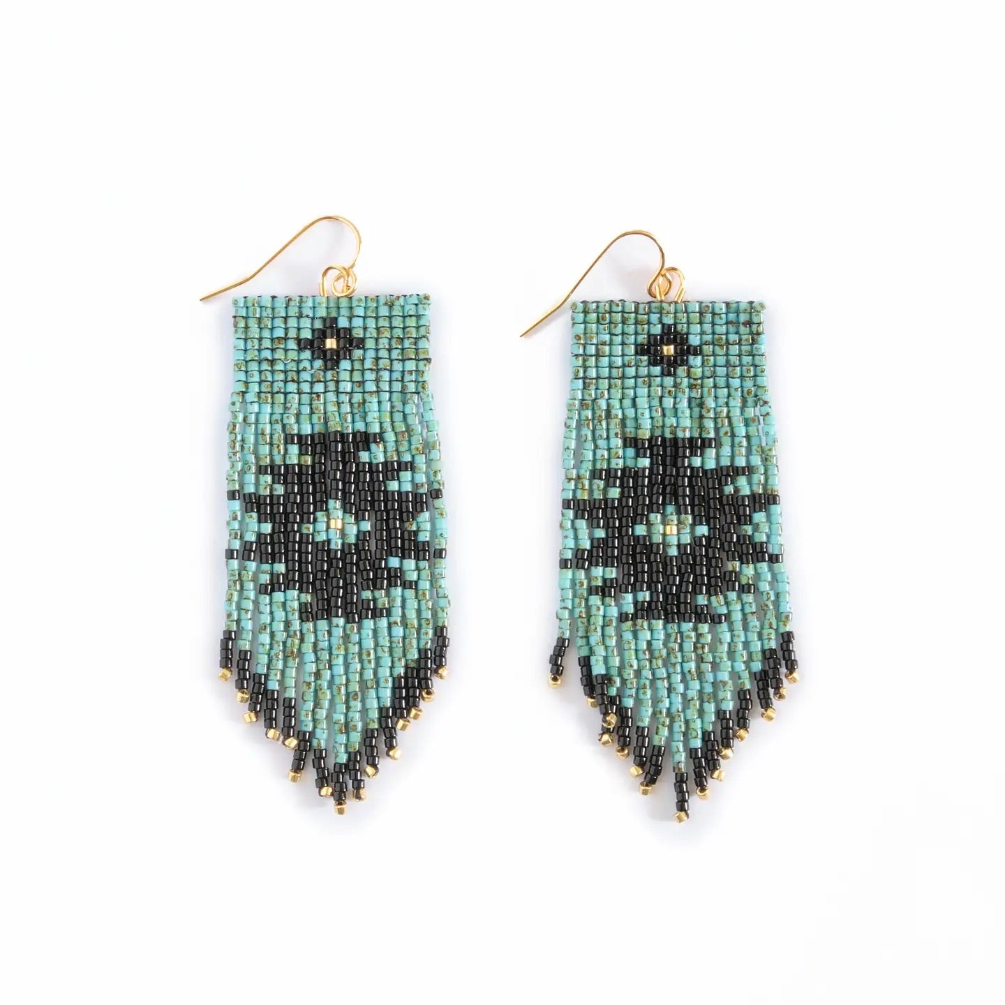 Earrings--"Tribal Fringe", Dangle, 3 colors (Mayana)